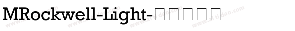MRockwell-Light字体转换