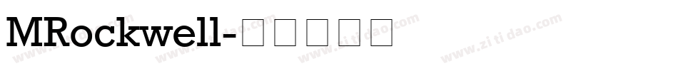 MRockwell字体转换