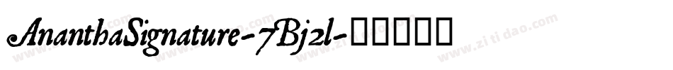 AnanthaSignature-7Bj2l字体转换