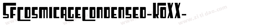 SfCosmicAgeCondensed-K0XX字体转换