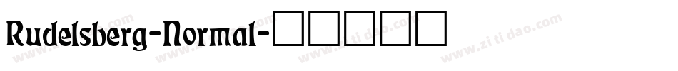 Rudelsberg-Normal字体转换