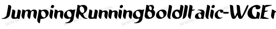 JumpingRunningBoldItalic-WGEn字体转换