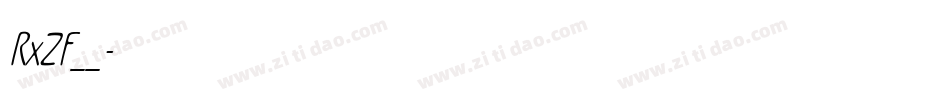 RxZF__字体转换