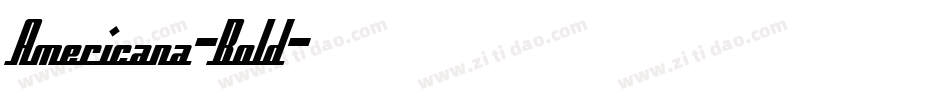 Americana-Bold字体转换