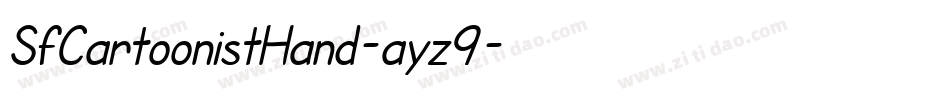 SfCartoonistHand-ayz9字体转换