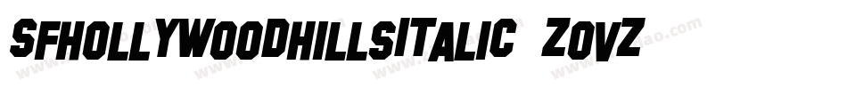 SfHollywoodHillsItalic-ZoVZ字体转换