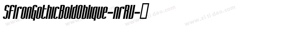 SfIronGothicBoldOblique-nrRV字体转换