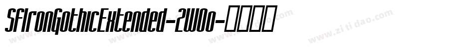 SfIronGothicExtended-2WOo字体转换