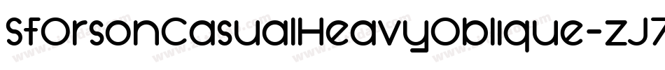 SfOrsonCasualHeavyOblique-zJ7G字体转换