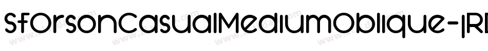 SfOrsonCasualMediumOblique-jRDj字体转换