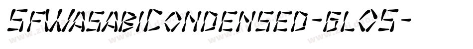SfWasabiCondensed-gl05字体转换