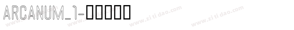ARCANUM_1字体转换