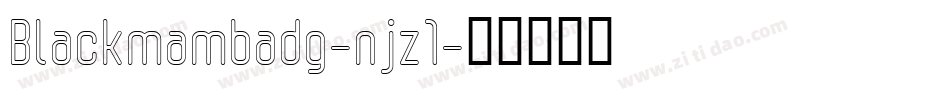 Blackmambadg-njz1字体转换