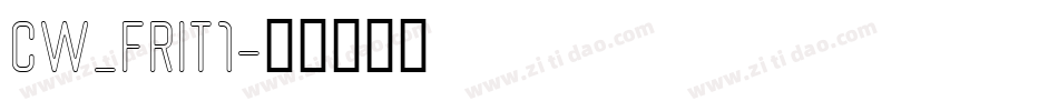 CW_FRIT1字体转换