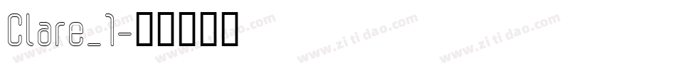 Clare_1字体转换