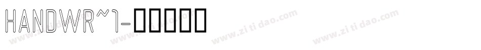HANDWR~1字体转换