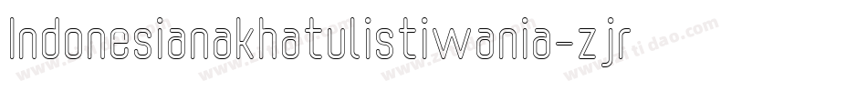 Indonesianakhatulistiwania-zjr1字体转换