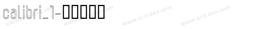 calibri_1字体转换
