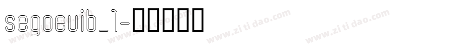 segoeuib_1字体转换