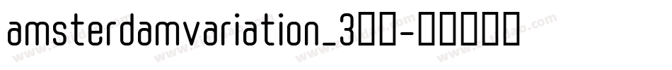 amsterdamvariation_3字体字体转换