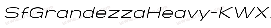 SfGrandezzaHeavy-KWX7字体转换