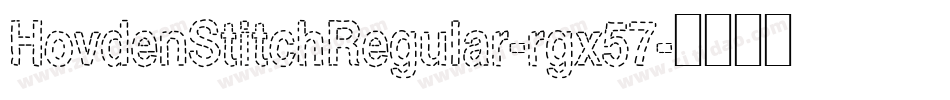 HovdenStitchRegular-rgx57字体转换