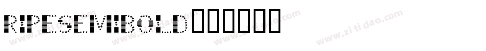 ripesemibold字体转换