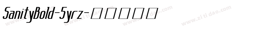SanityBold-5yrz字体转换