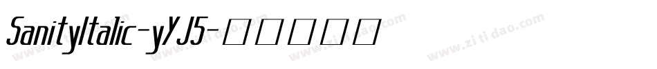 SanityItalic-yYJ5字体转换