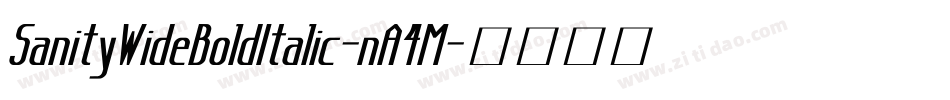 SanityWideBoldItalic-nA4M字体转换