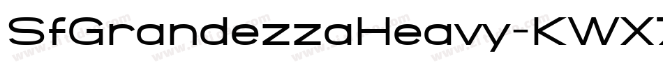 SfGrandezzaHeavy-KWX7字体转换