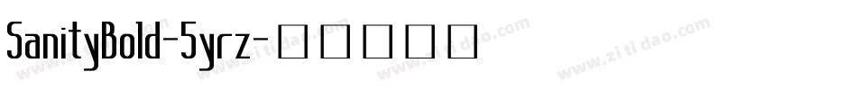 SanityBold-5yrz字体转换