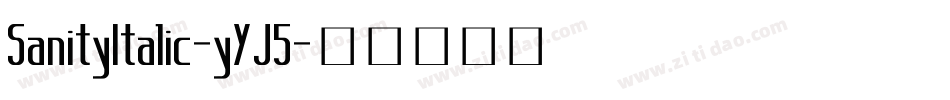 SanityItalic-yYJ5字体转换