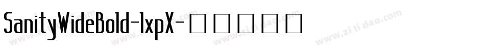 SanityWideBold-lxpX字体转换