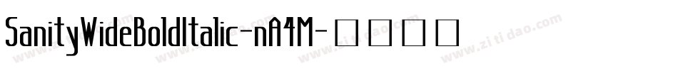 SanityWideBoldItalic-nA4M字体转换