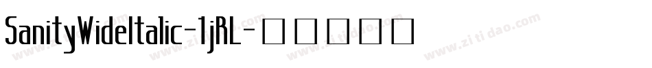 SanityWideItalic-1jRL字体转换