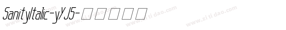 SanityItalic-yYJ5字体转换