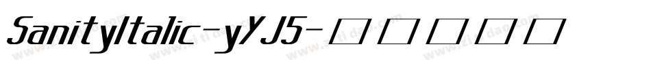 SanityItalic-yYJ5字体转换