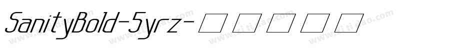 SanityBold-5yrz字体转换