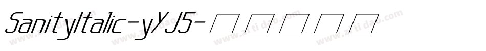 SanityItalic-yYJ5字体转换