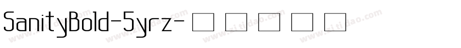 SanityBold-5yrz字体转换