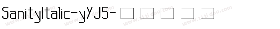 SanityItalic-yYJ5字体转换