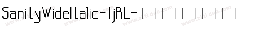 SanityWideItalic-1jRL字体转换