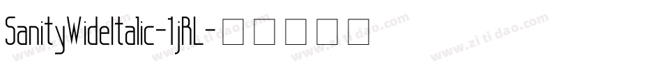 SanityWideItalic-1jRL字体转换