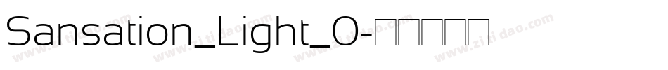Sansation_Light_0字体转换