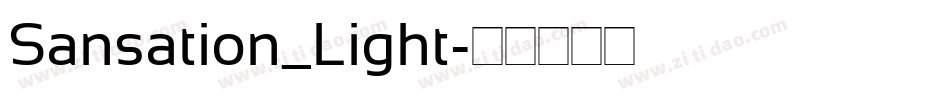 Sansation_Light字体转换