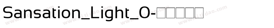 Sansation_Light_0字体转换