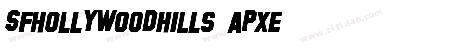 SfHollywoodHills-aPxE字体转换