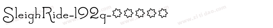 SleighRide-l92q字体转换