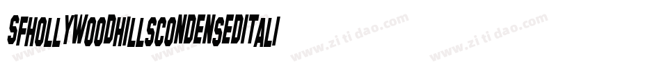 SfHollywoodHillsCondensedItalic-OqVd字体转换